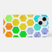 Boîtier iPhone Hexagonal Coloré Moderne (Verso Horizontal)