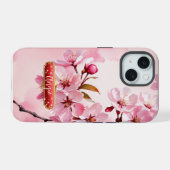 Boîtier iPhone / iPad Fuschia Fleurs de Cerisier R (Verso Horizontal)