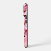 Boîtier iPhone / iPad Fuschia Fleurs de Cerisier R (Côté gauche)