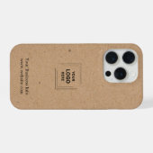Boîtier iPhone Logo d'entreprise Kraft Rustique (Verso Horizontal)
