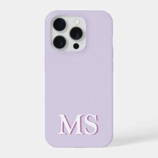 Boîtier iPhone Monogramme Minimaliste Violet Lavan