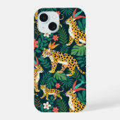 Boîtier iPhone motif jungle léopard tropical (Verso)