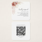 Boîtier Mariage de code QR Pampas Grass RSVP (Devant & derrière)