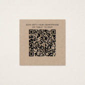 Boîtier Mariage moderne QR Code RSVP Website Card (Dos)