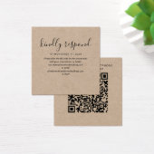 Boîtier Mariage moderne QR Code RSVP Website Card (Bureau)