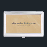Boîtier Pour Cartes De Visite Aquarelle Abstraite gris or moderne personnalisée<br><div class="desc">Armoire de carte professionnelle personnalisée moderne Gold Grey Abstrait</div>
