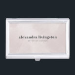 Boîtier Pour Cartes De Visite Aquarelle bleue douce personnalisée Typographie mo<br><div class="desc">Conçu avec simplicité et style à l'esprit, ce porte-carte de visite aux tons vifs est doté d'une texture douce aquarelle et d'une typographie moderne et propre. Parfait pour les designers d'intérieur, les consultants ou les créatifs qui veulent un accessoire poli et professionnel. Personnalisez-le avec votre nom et votre titre professionnel...</div>