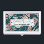 Boîtier Pour Cartes De Visite Artsy Moderne Rose Or Emerald Green Flowers<br><div class="desc">Artsy, moderne, chic, girly, et élégant faux imprimé feuille d'or rose et vert émeraude dessiné à la main illustration florale art motif. ***REMARQUE IMPORTANTE DE CONCEPTION : Pour toute demande de conception personnalisée, comme les demandes de produit assorties, les changements de couleur, les changements de placement ou toute autre demande...</div>