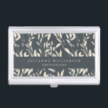 Boîtier Pour Cartes De Visite Boho Black Main Tirée Floral Professional Custom<br><div class="desc">Boho Moderne Main Noire Tirée Florale Professionnel Personnalisé Étui Carte de visite</div>