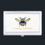 Boîtier Pour Cartes De Visite Détail D'Abeilles Ou Détenteur De Carte D'Affaires<br><div class="desc">Titulaire de cartes de profil ou d'entreprise de conception d'abeilles. Customisez avec vos informations. Pour la ferme,  le patio,  la vente au détail. Voir d'autres produits correspondants à l'adresse https://www.zazzle.com/personofinterest/products?dp=0&cg=196176271488790350</div>