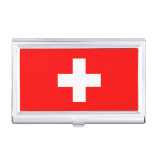 Boîtier Pour Cartes De Visite Drapeau Suisse