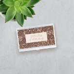Boîtier Pour Cartes De Visite Faux Rose Gold Parties scintillant Boss Business C<br><div class="desc">Un faux or rose scintille d'une touche de parties scintillant. Un cadeau parfait pour la Parties scintillant Boss dans votre vie.</div>