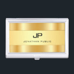 Boîtier Pour Cartes De Visite Glamour or Look moderne Monogramme Modèle<br><div class="desc">Glamour Or Look Moderne Monogramme Modèle Titulaire de carte d'affaires. Parfait pour les Avocats,  Avocats,  Professionnels d'Entreprise,  Stylistes,  Designers,  Enseignants,  Realtors,  Brokers,  Directeurs,  Gestionnaires,  Consultants,  Architectes,  Ingénieurs,  Agents Immobiliers,  Comptables,  Musiciens,  toutes professions.</div>