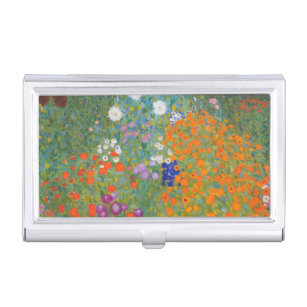 Boîtier Pour Cartes De Visite Gustav Klimt Fleur Jardin Cottage Nature