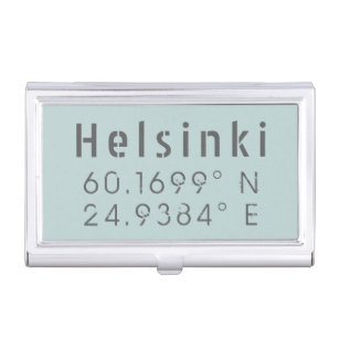 Boîtier Pour Cartes De Visite Helsinki Latitude Longitude
