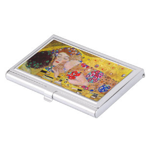Boîtier Pour Cartes De Visite Le baiser de Gustav Klimt, Art Nouveau Vintage