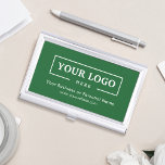 Boîtier Pour Cartes De Visite Logo d'entreprise sur mesure Marqué vert<br><div class="desc">Créez votre porte-carte de visite professionnel personnalisé avec le logo de votre entreprise et le texte personnalisé. Les supports de carte de visite personnalisés sont des cadeaux d'entreprise pratiques pour les cadres et les employés, et ils ajoutent une touche professionnelle et une valeur promotionnelle à la présentation de vos cartes...</div>