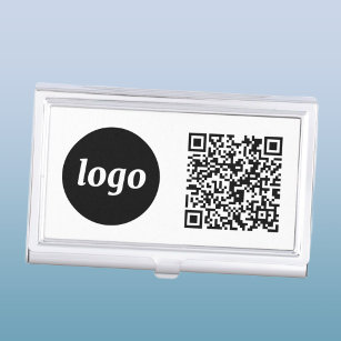 Boîtier Pour Cartes De Visite Logo simple promotionnel Business QR Code