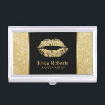 Boîtier Pour Cartes De Visite Maquillage Artiste Gold Parties scintillant Lips S<br><div class="desc">Parties scintillant D'Or De L'Artiste De Maquillage Lips Salon De Beauté Moderne Détenteur De Carte D'Affaires.</div>
