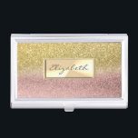 Boîtier Pour Cartes De Visite Moderne Elegant Chic Girly Glittery Bokeh Ombre<br><div class="desc">Élégant arrière - plan glamour glamour. Un design élégant et sophistiqué. L'idée cadeau cool parfaite pour elle en toute occasion.</div>