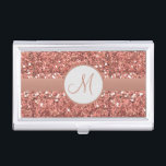 Boîtier Pour Cartes De Visite Monogramme de séquence d'or du Rose de Parties sci<br><div class="desc">Cette conception a été créée par art numérique. Elle peut être personnalisée dans la zone fournie ou customisée en choisissant le clic pour customiser une autre option et en changeant le nom, les initiales ou les mots. Vous pouvez également modifier la couleur et le style du texte ou supprimer le...</div>