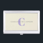 Boîtier Pour Cartes De Visite Monogramme personnalisé minimaliste initial élégan<br><div class="desc">Gardez vos cartes de visite organisés en style avec ce porte-carte de visite monogramme personnalisé. Doté d'un design minimaliste et d'une typographie originale et élégante, ce coque élégant est parfait pour les professionnels, les entrepreneurs et les propriétaires d'entreprises. Un accessoire sophistiqué et pratique pour les événements de réseautage, les réunions...</div>