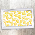 Boîtier Pour Cartes De Visite Motif citron aquarelle<br><div class="desc">Joli motif citron aquarelle,  parfait pour les cuisiniers,  chefs,  traiteurs et toutes les entreprises alimentaires. Art original de Nic Squirrell.</div>