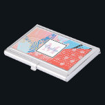 Boîtier Pour Cartes De Visite Motif d'art Abstrait moderne personnalisé<br><div class="desc">Coque carte de visite d'art abstrait personnalisé.</div>