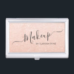 Boîtier Pour Cartes De Visite Parties scintillant chiche design élégant<br><div class="desc">Jolie texture fausse parties scintillant et police de calligraphie élégante.</div>