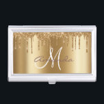 Boîtier Pour Cartes De Visite Parties scintillant personnalisée Yellow Gold tend<br><div class="desc">Cette conception a été créée par art numérique. Elle peut être personnalisée dans la zone fournie ou customisée en choisissant le clic pour customiser une autre option et en changeant le nom, les initiales ou les mots. Vous pouvez également modifier la couleur et le style du texte ou supprimer le...</div>