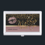 Boîtier Pour Cartes De Visite Parties scintillant Rose Dusty sur or noir et Rose<br><div class="desc">Titulaires de cartes professionnelles. La parties scintillant Rose élégante Dusty lèvera un arrière - plan en or noir et rose. (Pour les produits et les designs correspondants, tapez dans Mot-clé : PARTIES SCINTILLANT LIPS ) ⭐ Ce Produit est 100% Personnalisable. Les graphiques et/ou le texte peuvent être ajoutés, supprimés, déplacés,...</div>