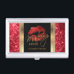 Boîtier Pour Cartes De Visite Parties scintillant rouge profonde lèvres sur or e<br><div class="desc">Titulaires de carte professionnelle dans une Parties scintillant rouge profonde lèvres sur l'impression design or & noir avec DO-IT-YOURSELF Texte. 100% personnalisable. ⭐ Si vous avez besoin d'une personnalisation plus poussée, cliquez sur le bouton "Customiser" et utilisez notre outil de conception pour redimensionner, faire pivoter, déplacer, ajouter du texte et...</div>