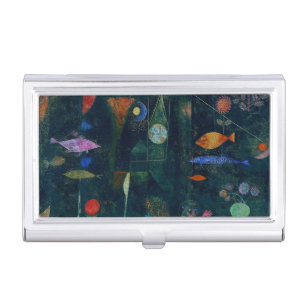 Boîtier Pour Cartes De Visite Paul Klee Fish Magic Peinture Abstraite Art graphi