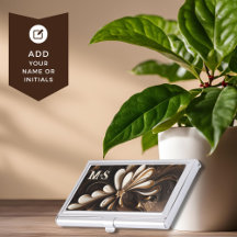 Titulaire De Carte D'Affaires Mocha Swirl Inspiré 