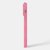 Boîtier pour iphone 15 avec dessin au trait de cœu (Côté gauche)