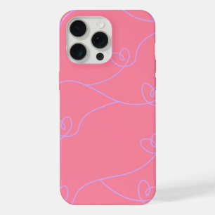 Boîtier pour iphone 15 avec dessin au trait de cœu