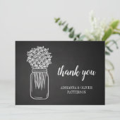 Boîtier rustique Mason Fleurs de bocal Merci (Debout devant)