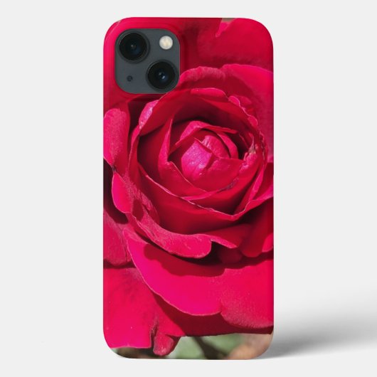 Boîtier téléphonique Coque Rose Rouge (Verso)