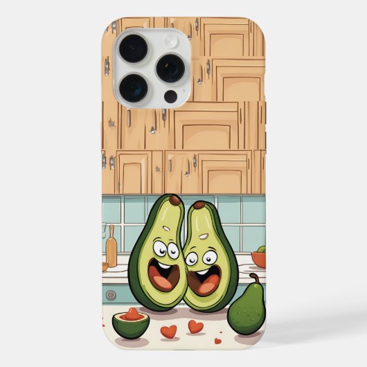 Boîtier téléphonique couple Avocado | Funny Kawaii (Verso)