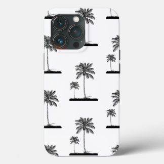 Boîtier téléphonique Noir Et Blanc Palm Tree coque