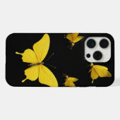 Boîtier téléphonique papillon jaune pour iphone15  (Verso Horizontal)