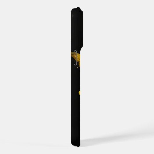 Boîtier téléphonique papillon jaune pour iphone15  (Côté droit)