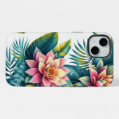 Boîtier téléphonique pour feuilles et fleurs tropi (Verso Horizontal)