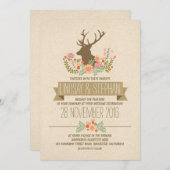 Boitiers de cerfs invitations romantiques de maria (Devant / Derrière)