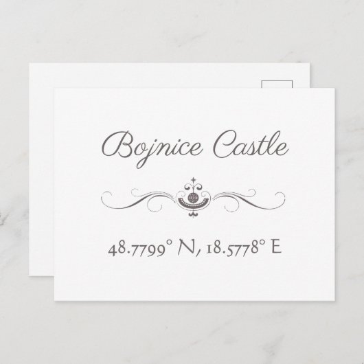 Bojnice Castle Latitude Longitude Briefkaart (Voorkant / Achterkant)