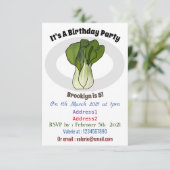 Bok choy cartoon illustratie kaart (Staand voorkant)