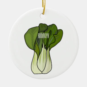 Bok choy cartoon illustratie keramisch ornament