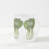 Bok choy cartoon illustratie matglas koffiemok (Voorkant rechts)