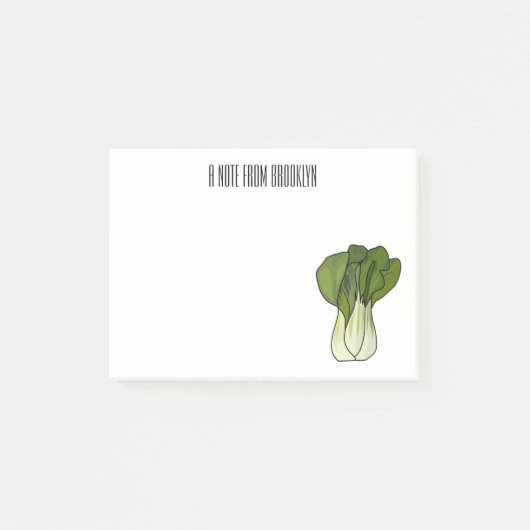 Bok choy cartoon illustratie post-it® notes (Voorkant)