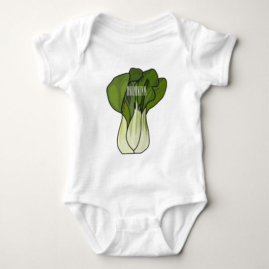 Bok choy cartoon illustratie romper (Voorkant)